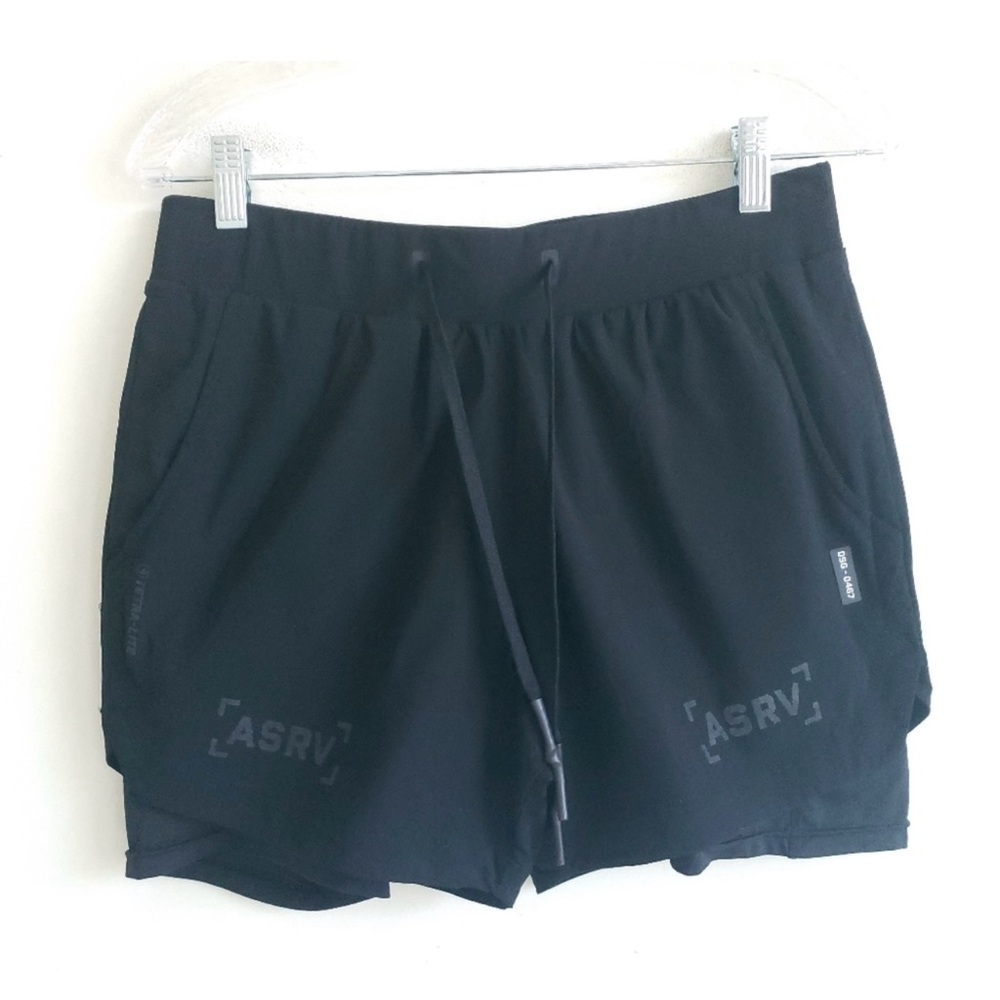 ASRV Men's TETRA-LITE™ 5" LINER Shorts - Solid Black